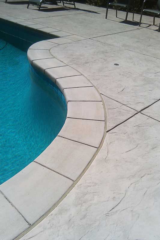 Pool Coping & Textured Concrete Deck