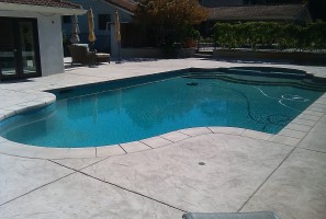 Stamped Concrete Textured Pool Deck