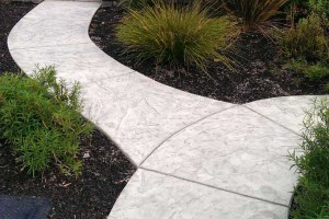 Stamped Textured Concrete Walkway